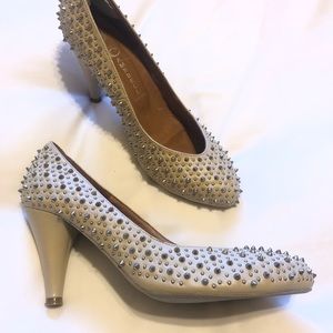 Jeffrey Campbell Nude studded heels